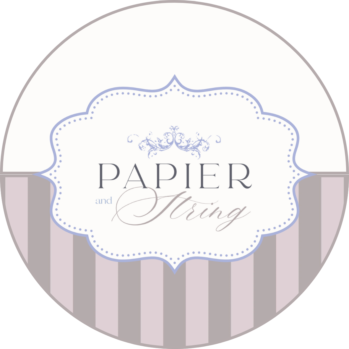 Papier and String Printed Gift Card